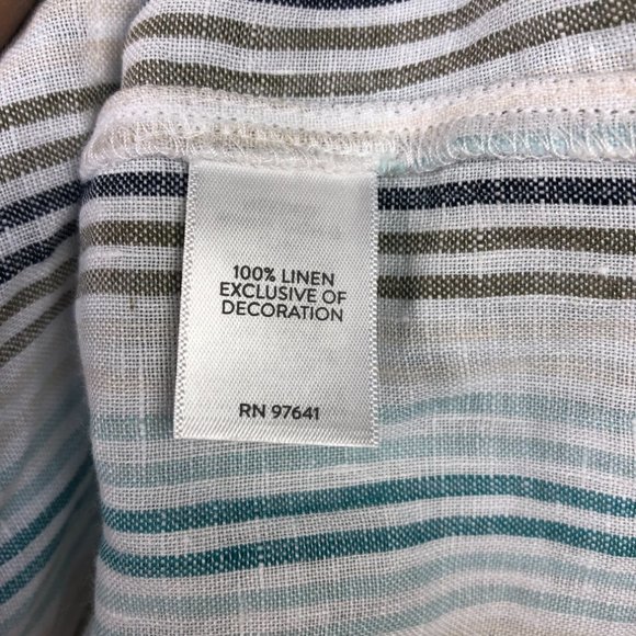J. Jill Love Linen Embroidered Striped Top Sz SP - Picture 10 of 12